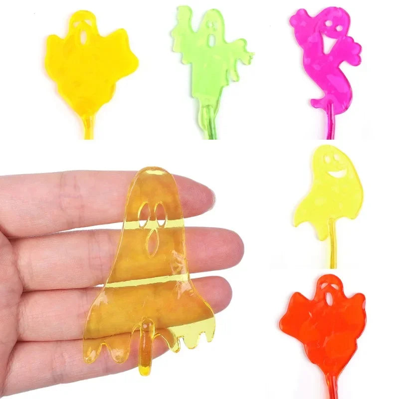 10Pcs Stretchable Climbing Spider Web Elastic Sticky Hand Novelty Toys for Kids Halloween Birthday Party Decorations Gifts