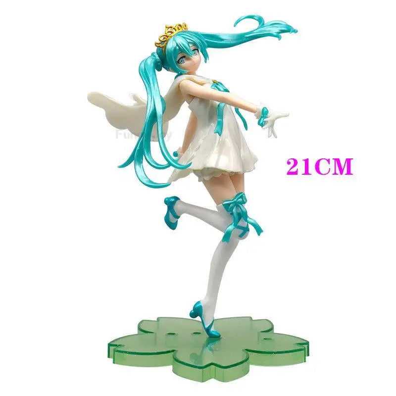 Anime Figure Wedding Dress Hatsune Miku Action Figures Kawaii Swimsuit Vocaloid PVC Collectible Model Toys Girl Gift