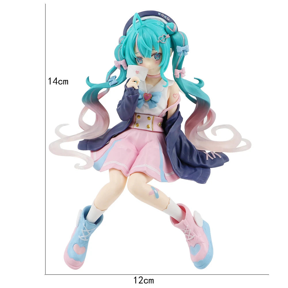 Anime Figure Wedding Dress Hatsune Miku Action Figures Kawaii Swimsuit Vocaloid PVC Collectible Model Toys Girl Gift