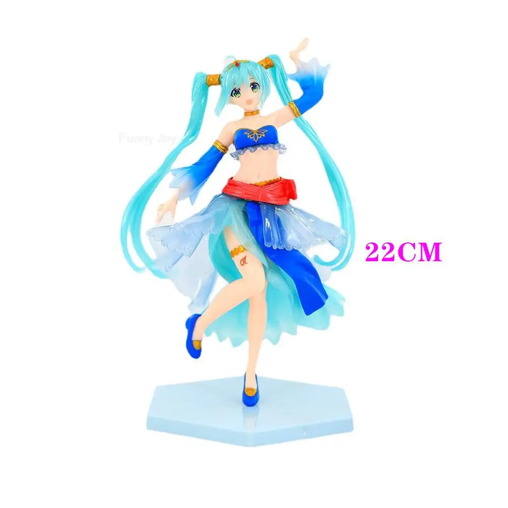Anime Figure Wedding Dress Hatsune Miku Action Figures Kawaii Swimsuit Vocaloid PVC Collectible Model Toys Girl Gift