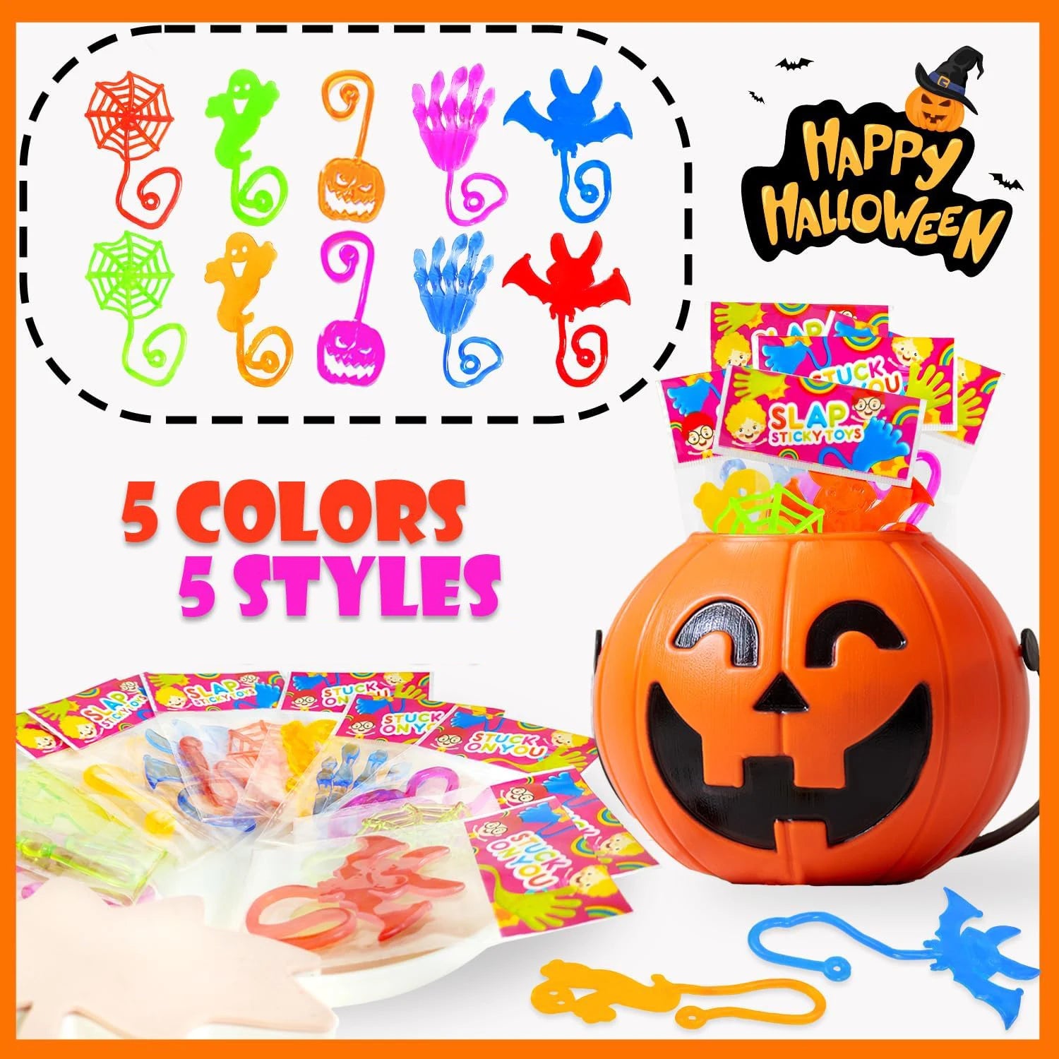 10Pcs Stretchable Climbing Spider Web Elastic Sticky Hand Novelty Toys for Kids Halloween Birthday Party Decorations Gifts