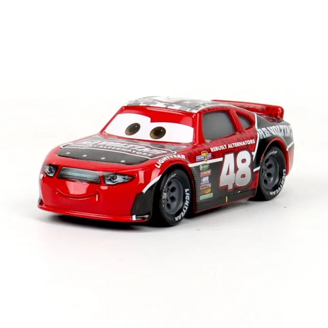 Genuine Disney Pixar Cars Lightning McQueen Toys Jackson Storm The King Mater 1:55 Diecast Metal Alloy Model Car Kid Gift