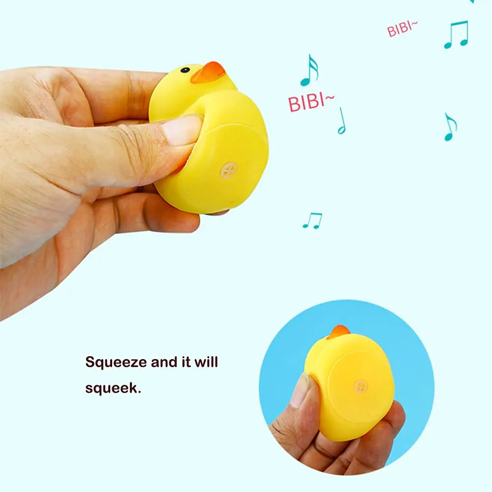 Yellow Rubber Ducks, Preschool Bath Toys Bathtub Floating Squeaky Duckies Gift for Baby Shower Infants Kids Toddler Party