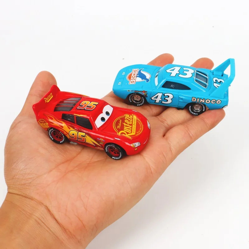 Genuine Disney Pixar Cars Lightning McQueen Toys Jackson Storm The King Mater 1:55 Diecast Metal Alloy Model Car Kid Gift