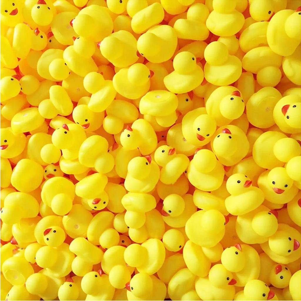 Yellow Rubber Ducks, Preschool Bath Toys Bathtub Floating Squeaky Duckies Gift for Baby Shower Infants Kids Toddler Party